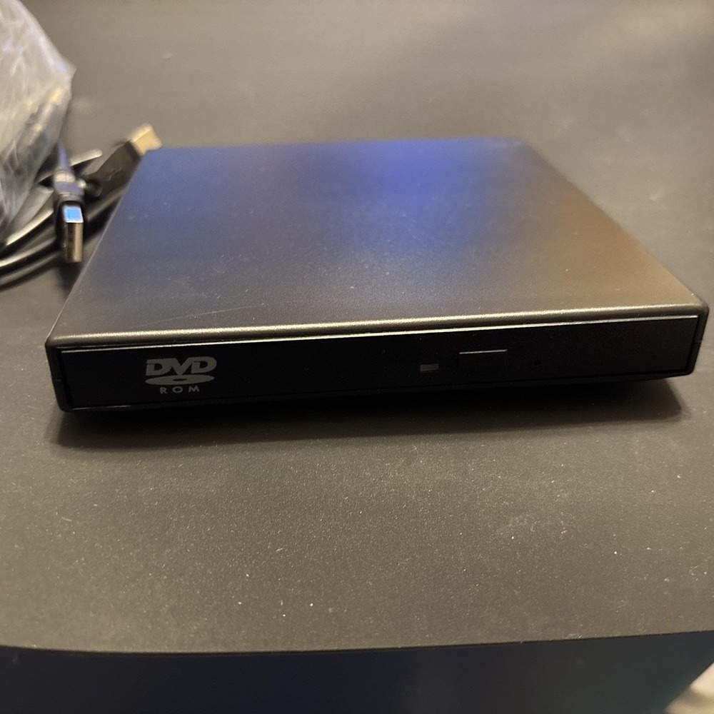 USB External DVD-ROM Drive XD013 Portable CD DVD Reader USB-C Adapter Untested